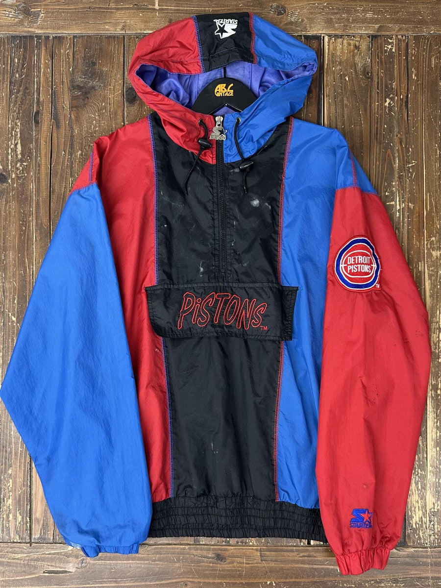 Detroit Pistons Vintage 90s Anorak Starter Pullover Jacket – ABC