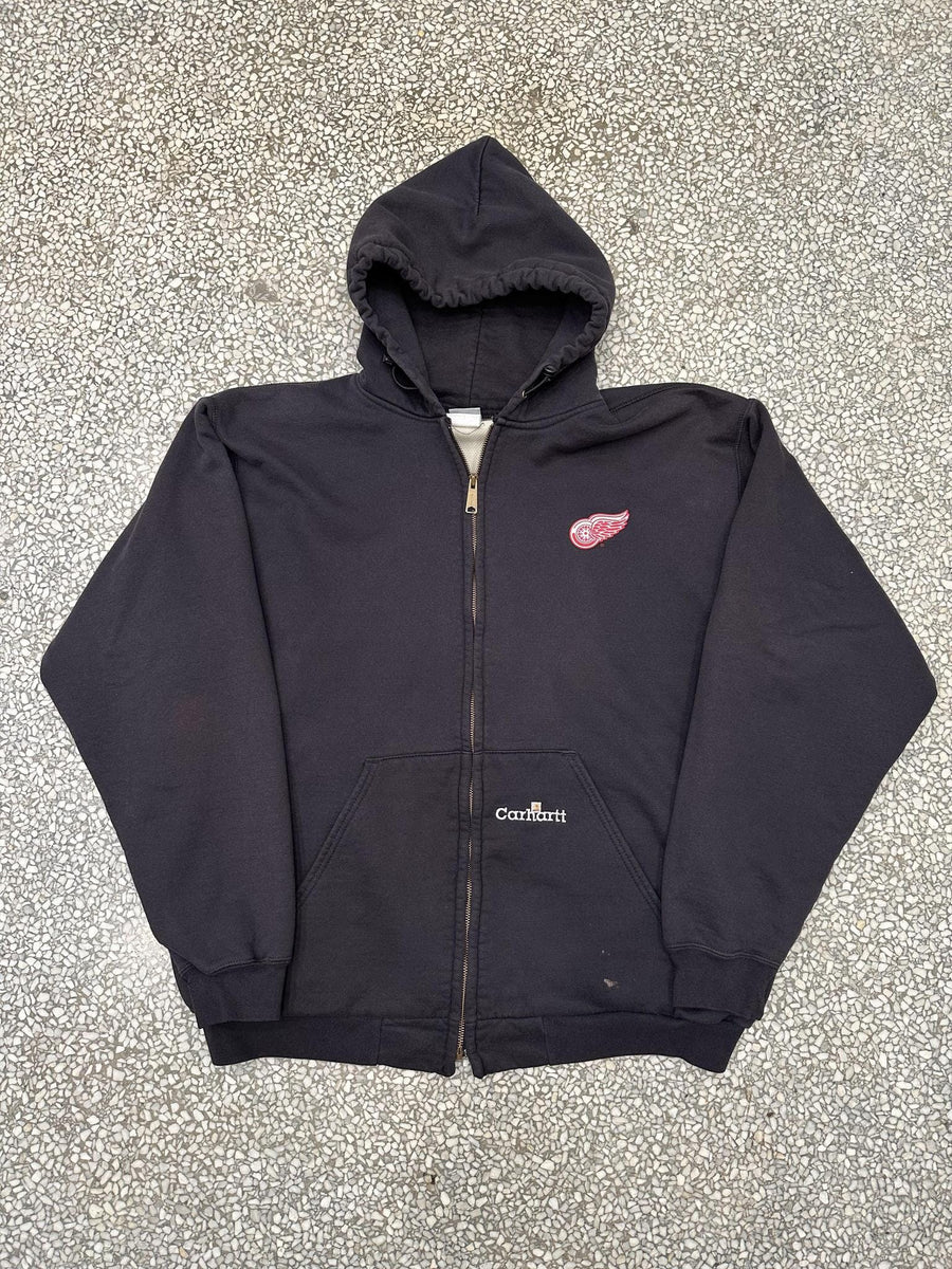 Detroit Red Wings Vintage 90s Zip Up Carhartt Hoodie