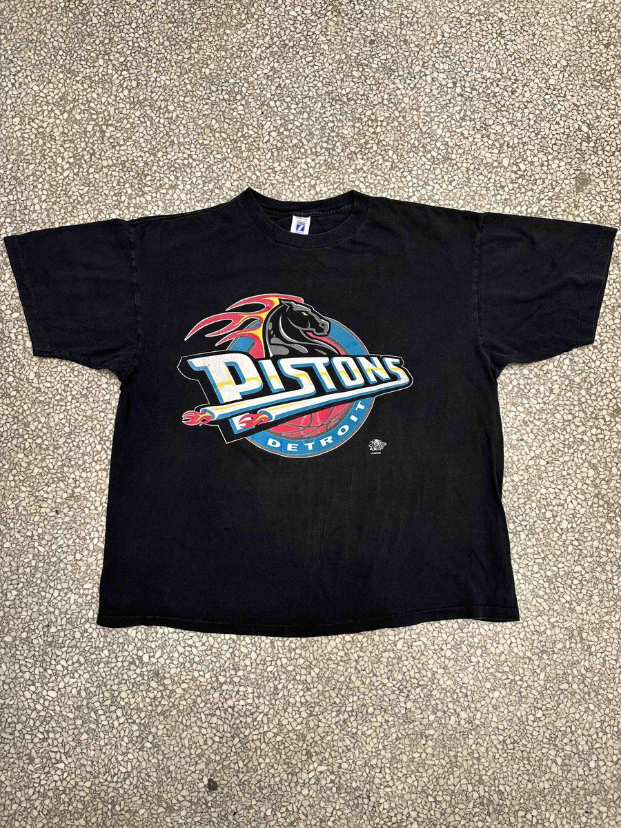 Detroit Pistons Vintage 90s OG Horse Logo Faded Black ABC Vintage