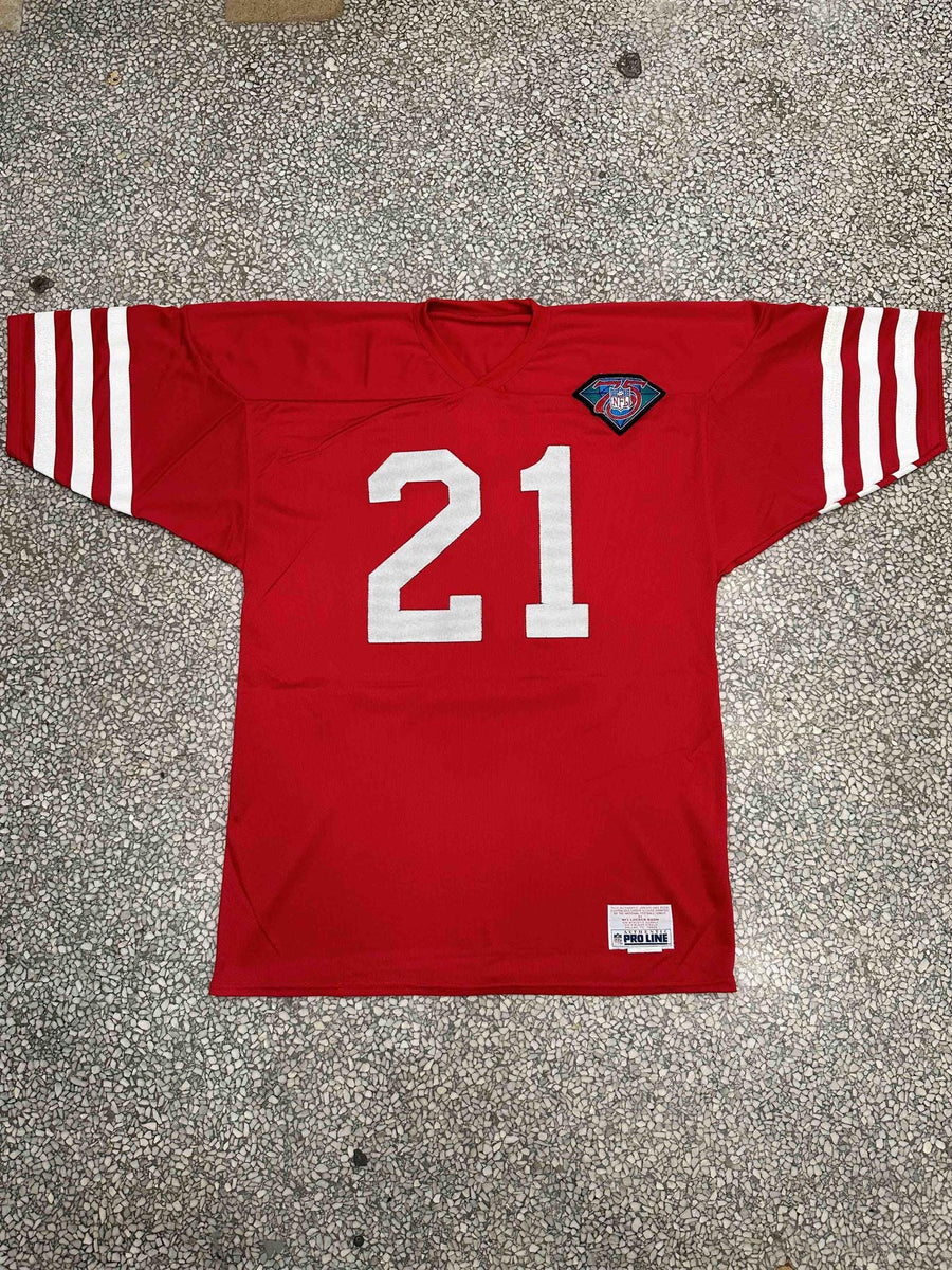 San Francisco 49ers Deion Sanders 21 Vintage 90s Wilson Football Jersey