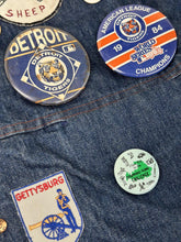 Load image into Gallery viewer, 1 of 1 Custom Vintage 80s Denim Biker Vest ABC Vintage 