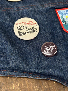1 of 1 Custom Vintage 80s Denim Biker Vest ABC Vintage 