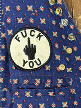 Load image into Gallery viewer, 1 of 1 Custom Vintage 80s Denim Biker Vest ABC Vintage 