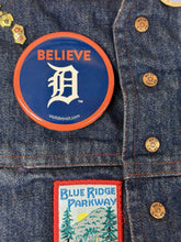 Load image into Gallery viewer, 1 of 1 Custom Vintage 80s Denim Biker Vest ABC Vintage 