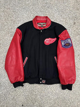 Load image into Gallery viewer, Detroit Red Wings Jeff Hamilton Vintage 90s Wool Leather Bomber Jacket