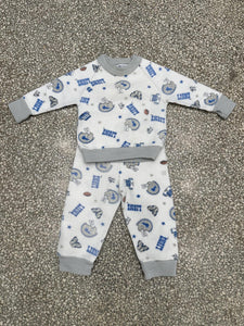 Detroit Lions Vintage 90s Baby Fleece PJ Set