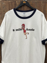 Load image into Gallery viewer, 8 Mile Annie Vintage 90s Ringer Tee White ABC Vintage 