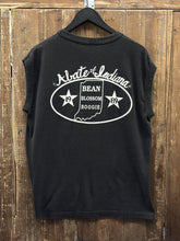 Load image into Gallery viewer, Abate of Indianna Vintage 1989 Bean Blossom Boogie Biker Cutoff Tee Black ABC Vintage 