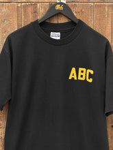 Load image into Gallery viewer, ABC Football Vintage 90s Tee Black Yellow ABC Vintage 