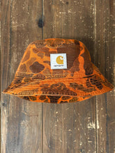 Load image into Gallery viewer, ABC Vintage 1 of 1 Custom Carhartt WIP Bucket Hat Orange Camo ABC Vintage 