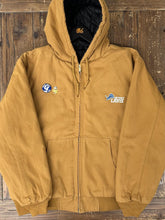 Load image into Gallery viewer, ABC Vintage 1 of 1 Custom Detroit Lions Dunbrooke Hooded Zip Up Work Jacket Brown ABC Vintage 