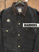 Load image into Gallery viewer, ABC Vintage 1 of 1 Custom Raiders Vintage Carhartt Jacket Black ABC Vintage 