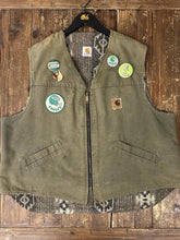 Load image into Gallery viewer, ABC Vintage 1 of 1 Custom Vintage Carhartt Army Green Vest ABC Vintage 