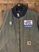 Load image into Gallery viewer, ABC Vintage 1 of 1 Custom Vintage Carhartt Patchwork Work Vest Faded Green ABC Vintage 