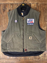 Load image into Gallery viewer, ABC Vintage 1 of 1 Custom Vintage Carhartt Patchwork Work Vest Faded Green ABC Vintage 