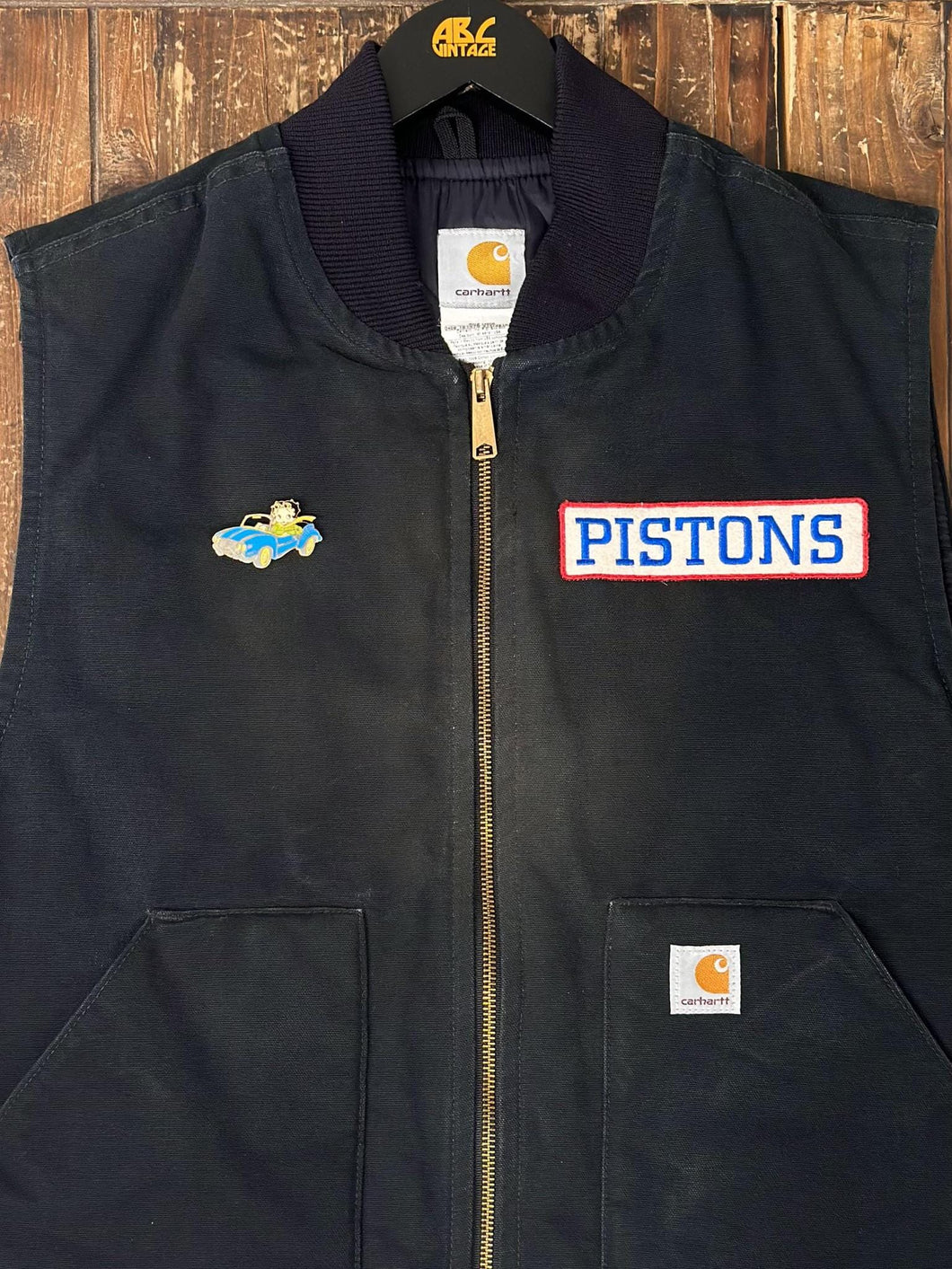 ABC Vintage 1 of 1 Custom Vintage Carhartt Work Vest Faded Black ABC Vintage 
