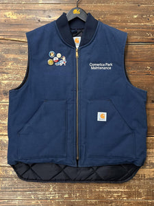 ABC Vintage 1 of 1 Custom Vintage Carhartt Work Vest Navy ABC Vintage 