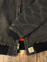 Load image into Gallery viewer, ABC Vintage 1 of 1 Custom Vintage Carhartt Zip Up Work Jacket Faded Black Brown ABC Vintage 