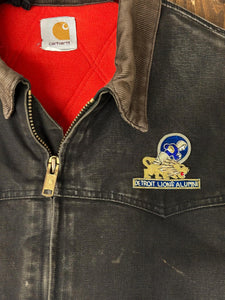 ABC Vintage 1 of 1 Custom Vintage Carhartt Zip Up Work Jacket Faded Black Brown ABC Vintage 