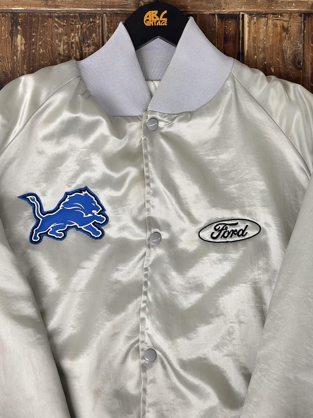 ABC Vintage 1 of 1 Custom Vintage Ford Satin Bomber Jacket Silver ABC Vintage 