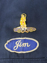 Load image into Gallery viewer, ABC Vintage 1 of 1 Custom Vintage Jim Patchwork Zip Up Work Jacket Painted Navy ABC Vintage 