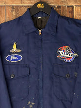 Load image into Gallery viewer, ABC Vintage 1 of 1 Custom Vintage Jim Patchwork Zip Up Work Jacket Painted Navy ABC Vintage 