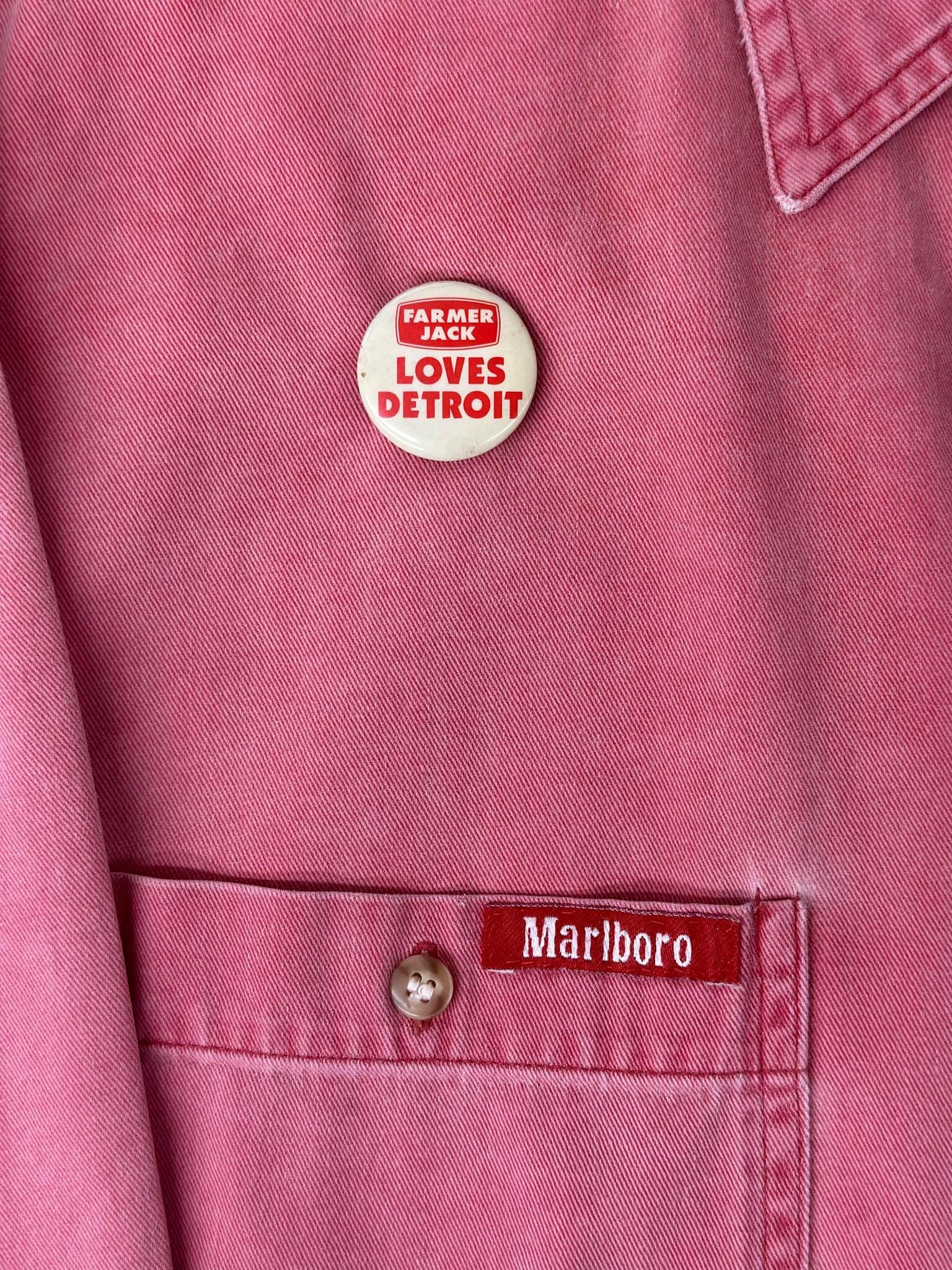 ABC Vintage 1 of 1 Custom Vintage Marlboro Work Shirt Faded Red