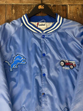 Load image into Gallery viewer, ABC Vintage 1 of 1 Custom Vintage Power That Pur-r-rs Ford Satin Bomber Jacket Blue ABC Vintage 