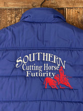 Load image into Gallery viewer, ABC Vintage 1 of 1 Custom Vintage Puffer Zip Up Vest Blue ABC Vintage 