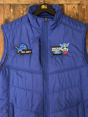 ABC Vintage 1 of 1 Custom Vintage Puffer Zip Up Vest Blue ABC Vintage 