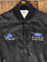 Load image into Gallery viewer, ABC Vintage 1 of 1 Custom Vintage West Ark Ford Satin Bomber Jacket Black ABC Vintage 