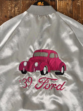 Load image into Gallery viewer, ABC Vintage 1 of 1 Custom Vintage West Ark Ford Satin Bomber Jacket Silver ABC Vintage 