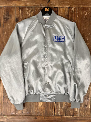 ABC Vintage 1 of 1 Custom Vintage West Ark Ford Satin Bomber Jacket Silver ABC Vintage 