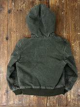 Load image into Gallery viewer, ABC Vintage 1 of 1 Custom Vintage Youth Carhartt Hooded Work Jacket Dark Green ABC Vintage 