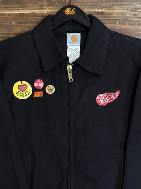 ABC Vintage 1 of 1 Custom Wings Carhartt Zip Up Work Jacket Black ABC Vintage 