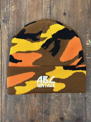 ABC Vintage Classic Logo Beanie (Orange Camo) ABC Vintage 