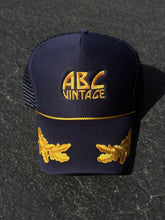 Load image into Gallery viewer, ABC Vintage Crest Vintage Trucker Hat (Navy) ABC Vintage 
