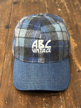 Load image into Gallery viewer, ABC Vintage Flannel Plaid Pendleton Hat (Blue/Grey) ABC Vintage 