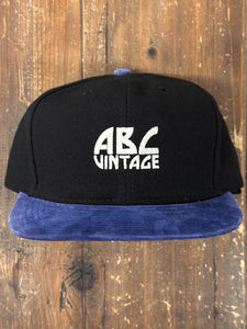 ABC Vintage Logo Snapback (Black/Blue Suede Brim) ABC Vintage 