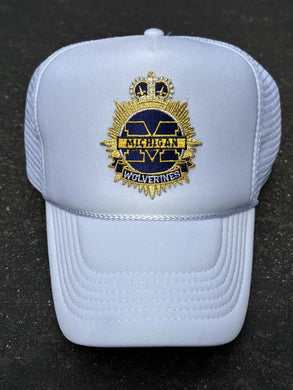 ABC Vintage Michigan Wolverines Vintage Crown Patch Trucker Hat (White) ABC Vintage 