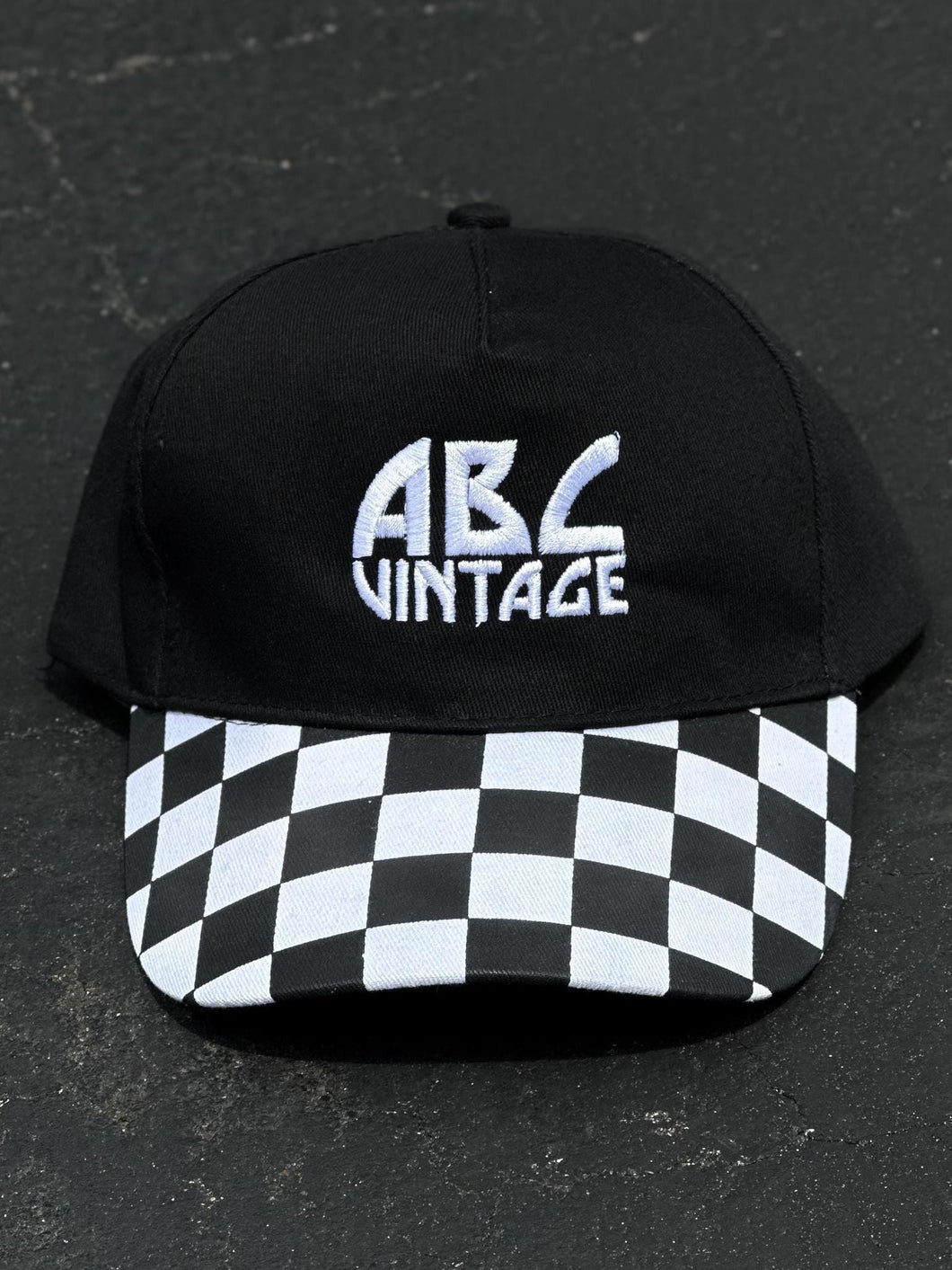 ABC Vintage Racing Hat (Black/Checkered) ABC Vintage 