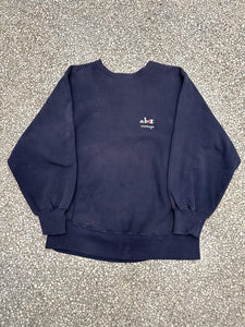 ABC Vintage Small White Red Logo Vintage Champion Crewneck (Navy) ABC Vintage 