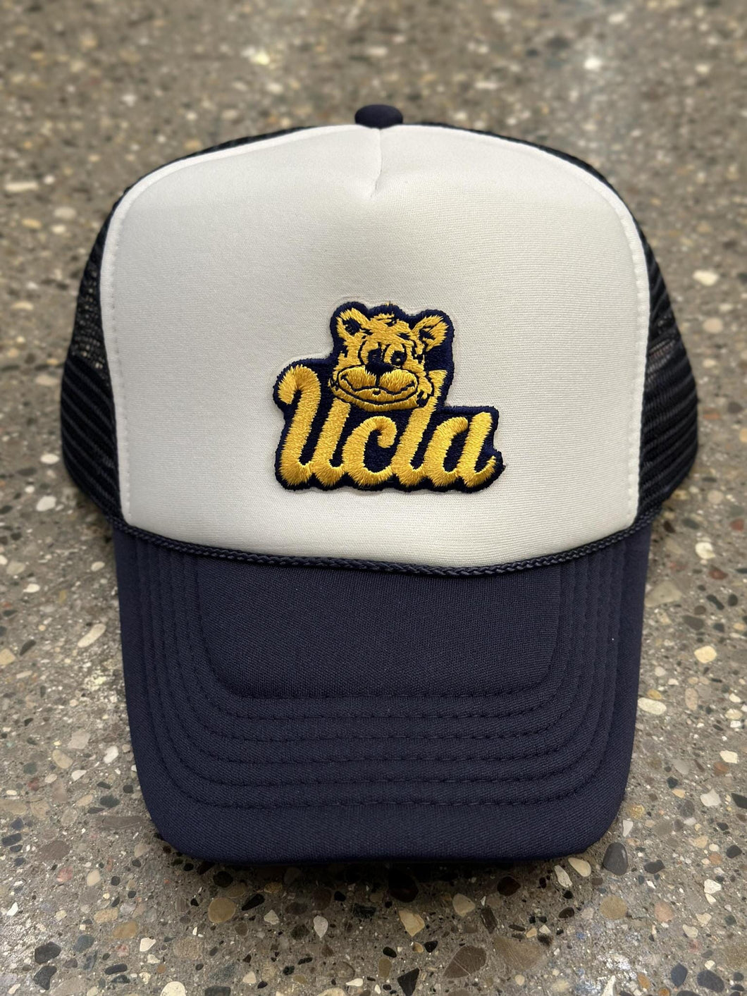ABC Vintage UCLA Vintage Patch Trucker Hat ( White/Navy) ABC Vintage 