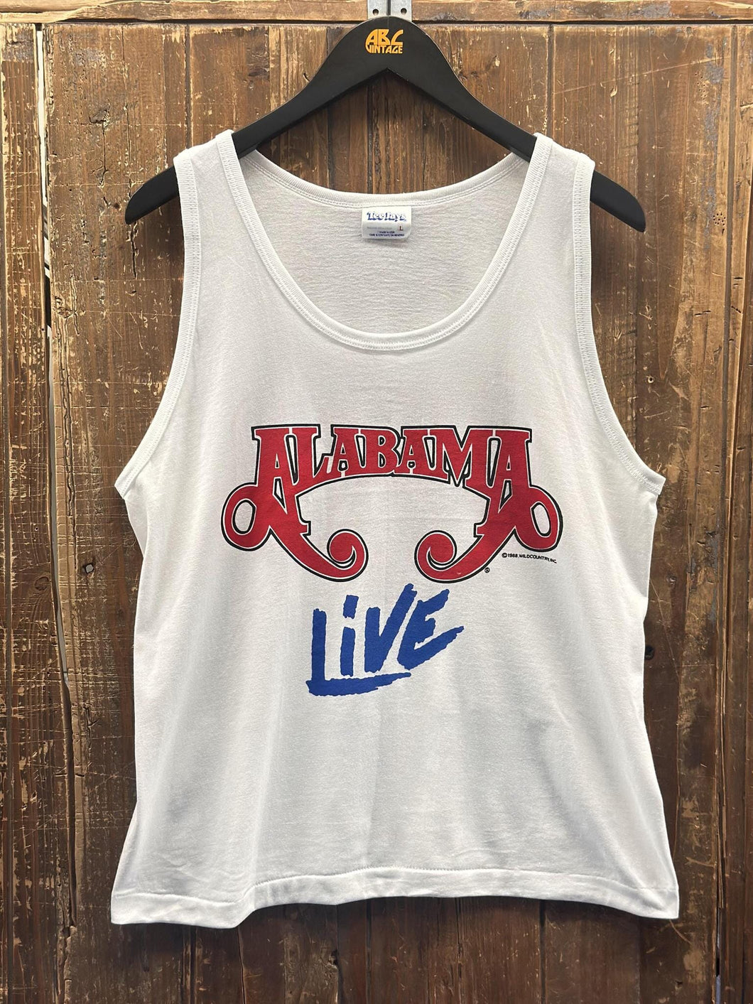 Alabama Vintage 1988 Live Tour Tank Top White ABC Vintage 