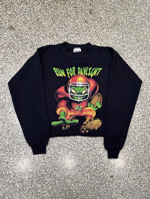 Alien Run For Daylight Football Vintage 90s Cropped Crewneck Black ABC Vintage 