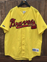 Load image into Gallery viewer, Atlanta Braves Vintage 90s Majestic Baseball Jersey Yellow ABC Vintage 