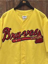 Load image into Gallery viewer, Atlanta Braves Vintage 90s Majestic Baseball Jersey Yellow ABC Vintage 