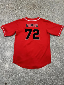 Bad Boy Biggie Smalls The Notorious B.I.G. Vintage Baseball Jersey Red ABC Vintage 