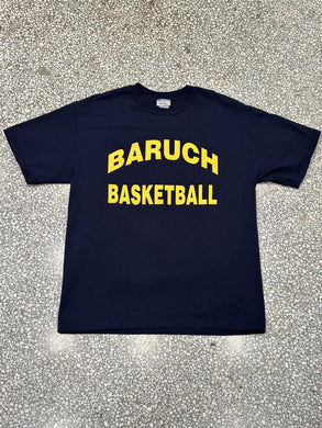 Baruch New York Basketball Vintage 2000s Champion Tee Navy Yellow ABC Vintage 