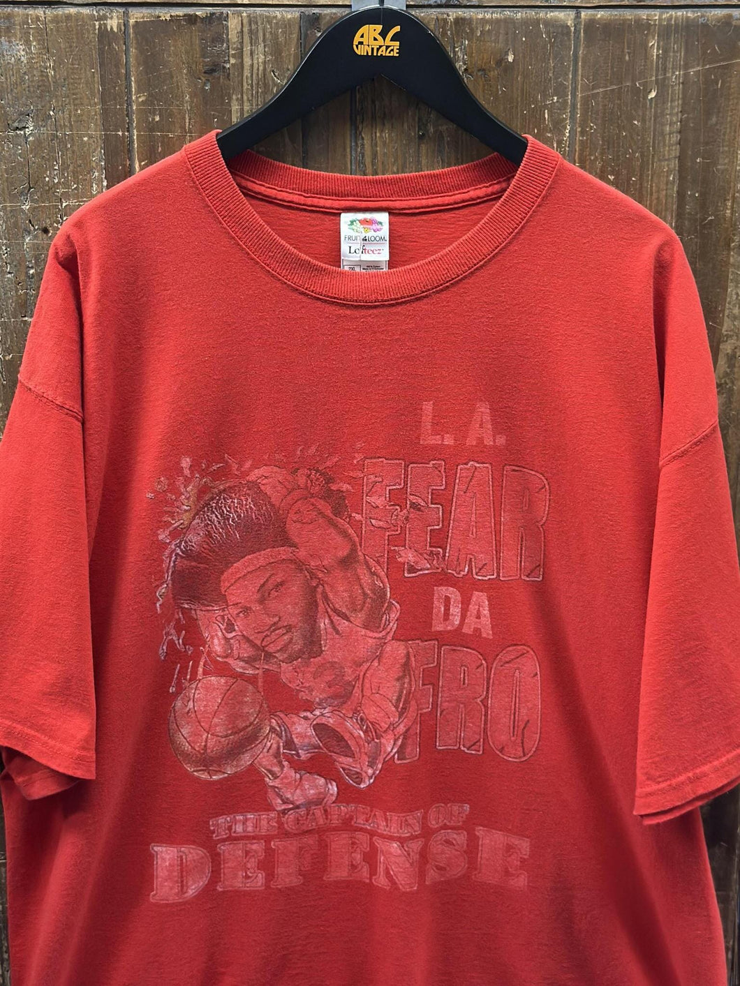 Ben Wallace Vintage 2000s Fear Da Fro Tee Faded Red ABC Vintage 